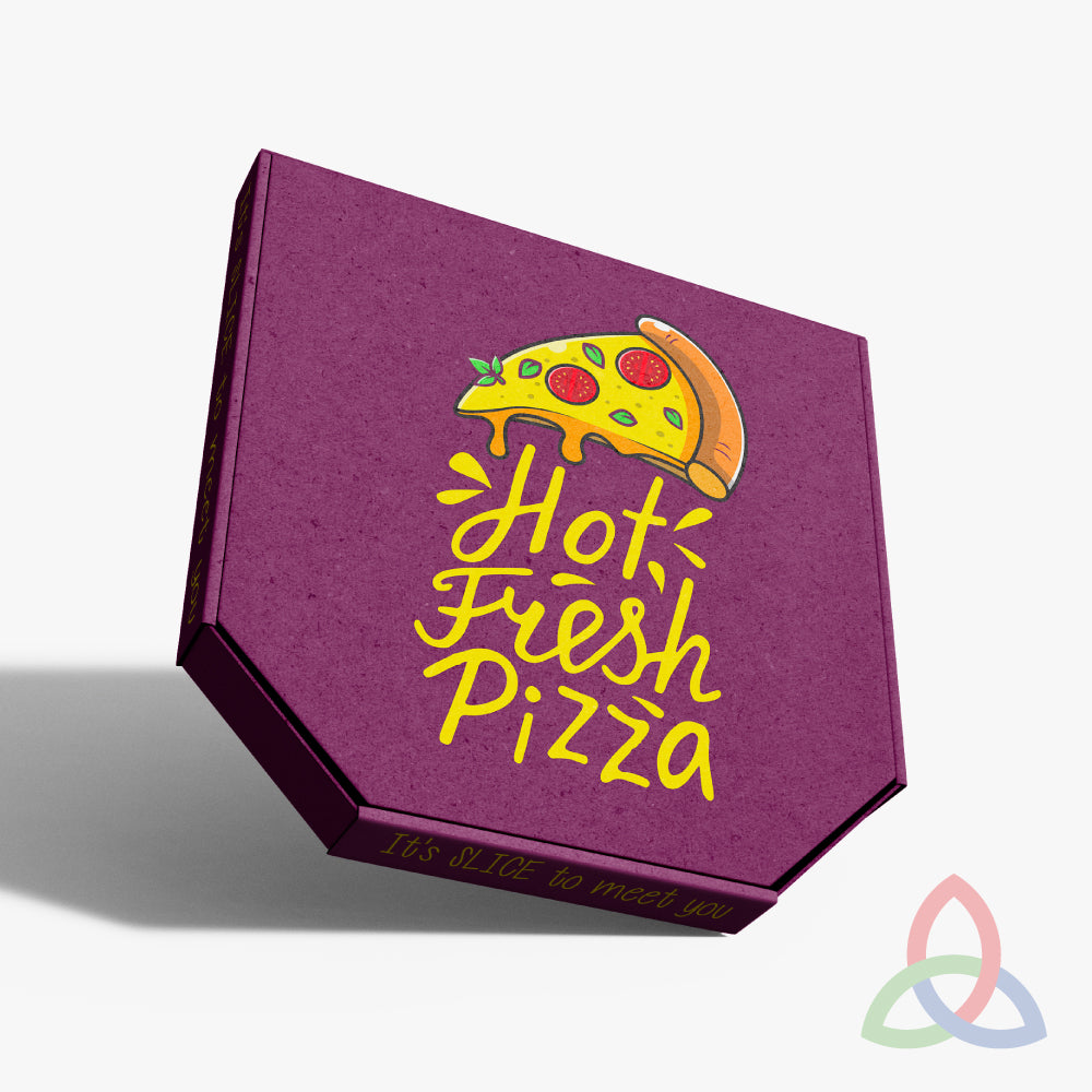 Pizza Box Purple-Premium Design | Food Safe Box