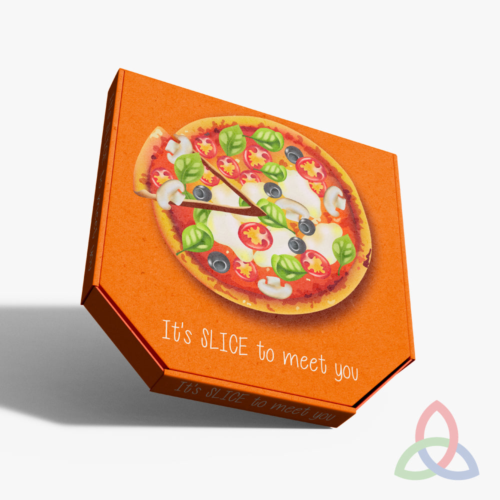 Pizza Box Orange-Premium Design | Food Safe Box