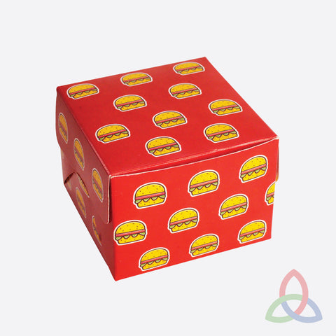 Burger Box Red-Premium Design | Food Safe Box