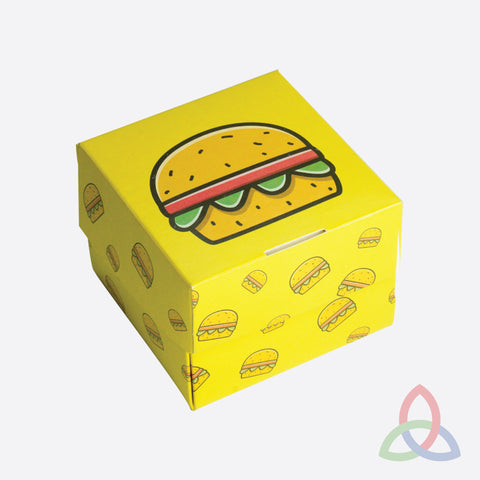 Burger Box Yellow-Premium Design | Food Safe Box