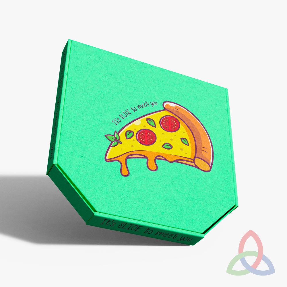 Pizza Box Green-Premium Design | Food Safe Box